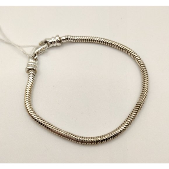 Sterling Silver 925 Snake Bracelet for Sliding Charms 7.5" - Picture 1 of 5